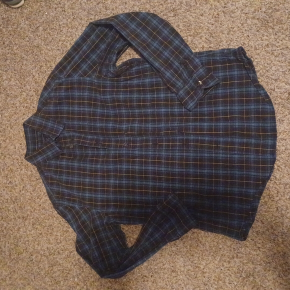 Men's Banana Republic button down casual dress shirt. Size Small. Blue plaid. - Picture 1 of 4